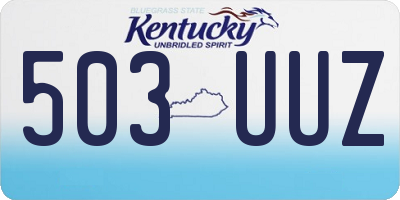 KY license plate 503UUZ