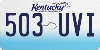 KY license plate 503UVI