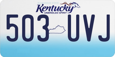 KY license plate 503UVJ