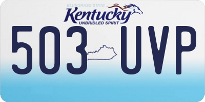 KY license plate 503UVP