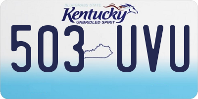 KY license plate 503UVU