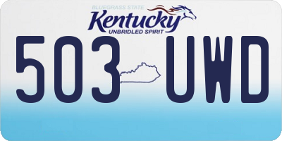 KY license plate 503UWD