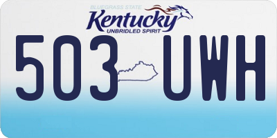 KY license plate 503UWH