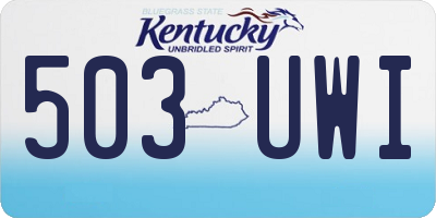 KY license plate 503UWI