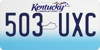KY license plate 503UXC