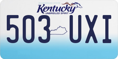 KY license plate 503UXI