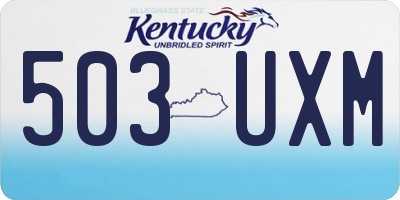 KY license plate 503UXM