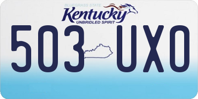 KY license plate 503UXO