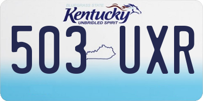 KY license plate 503UXR