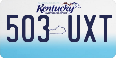 KY license plate 503UXT