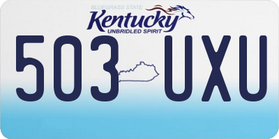 KY license plate 503UXU