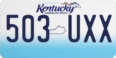 KY license plate 503UXX