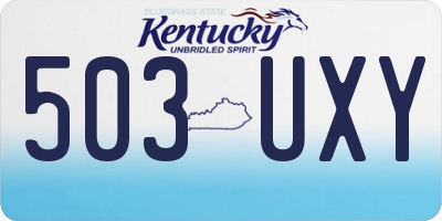KY license plate 503UXY