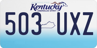 KY license plate 503UXZ