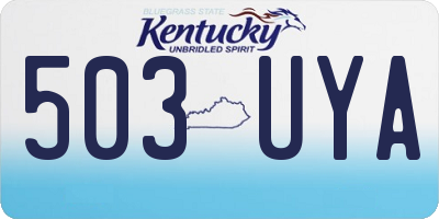 KY license plate 503UYA