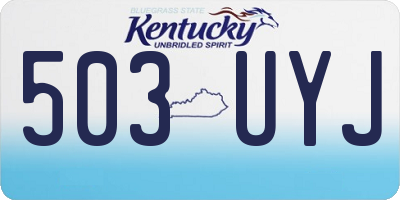 KY license plate 503UYJ