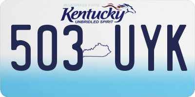 KY license plate 503UYK