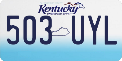 KY license plate 503UYL