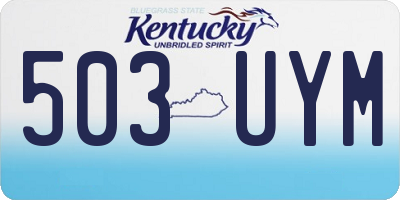 KY license plate 503UYM