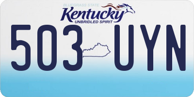 KY license plate 503UYN