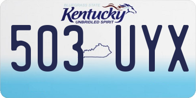 KY license plate 503UYX