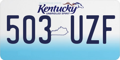 KY license plate 503UZF