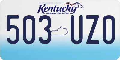 KY license plate 503UZO