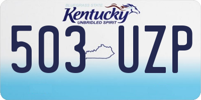 KY license plate 503UZP