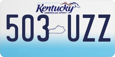 KY license plate 503UZZ