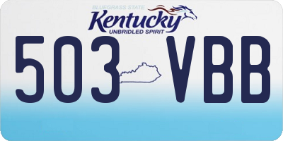 KY license plate 503VBB