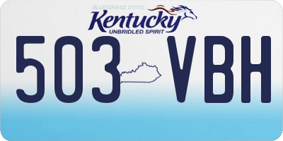 KY license plate 503VBH