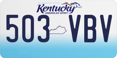 KY license plate 503VBV