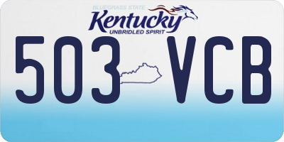 KY license plate 503VCB