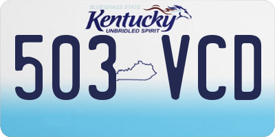 KY license plate 503VCD