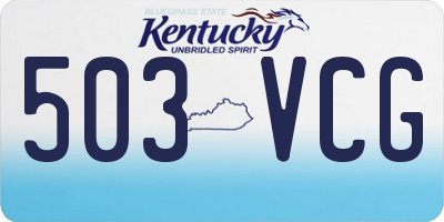 KY license plate 503VCG