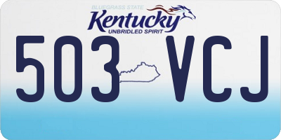 KY license plate 503VCJ