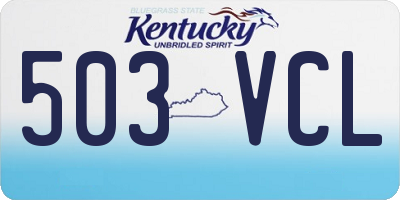 KY license plate 503VCL