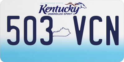 KY license plate 503VCN