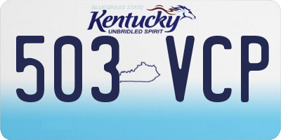 KY license plate 503VCP