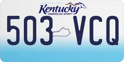 KY license plate 503VCQ