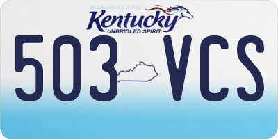 KY license plate 503VCS