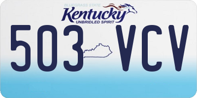 KY license plate 503VCV