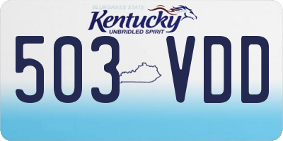 KY license plate 503VDD