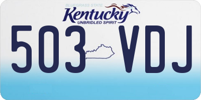KY license plate 503VDJ