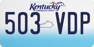 KY license plate 503VDP