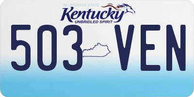 KY license plate 503VEN