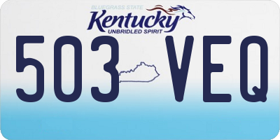 KY license plate 503VEQ