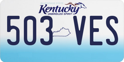 KY license plate 503VES