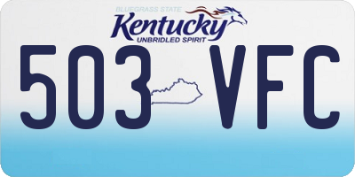 KY license plate 503VFC