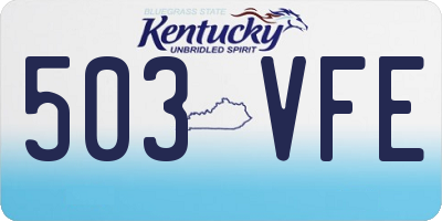 KY license plate 503VFE